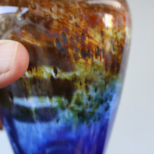 Load image into Gallery viewer, 1970s Isle of Wight AURENE Bottle Vase with Large Ball Stopper by Michael Harris with Flame Pontil

