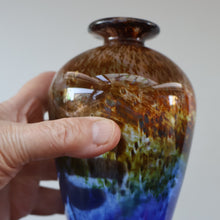 Load image into Gallery viewer, 1970s Isle of Wight AURENE Bottle Vase with Large Ball Stopper by Michael Harris with Flame Pontil
