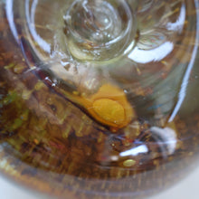 Load image into Gallery viewer, LARGE 1970s Isle of Wight Blue AURENE Globular Studio Glass by Michael Harris with Flame Pontil and Paper Label
