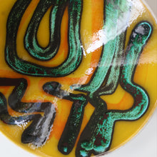 Load image into Gallery viewer, 1960s Yellow POOLE Delphis Shallow Dish or Bowl. Fantastic Abstract Design

