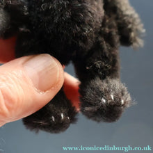 Load image into Gallery viewer, BOXED Collectable Miniature Steiff Club Membership Gift 2009. Black Alpaca Bear (420962)
