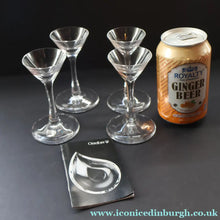 Load image into Gallery viewer, 2009. Set of Four Orrefors Stemmed Schnapps Glasses. Designed by Ingegerd Raman - Scandinavian Glass
