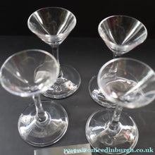 Load image into Gallery viewer, 2009. Set of Four Orrefors Stemmed Schnapps Glasses. Designed by Ingegerd Raman - Scandinavian Glass
