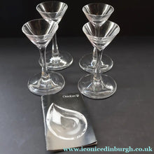 Load image into Gallery viewer, 2009. Set of Four Orrefors Stemmed Schnapps Glasses. Designed by Ingegerd Raman - Scandinavian Glass
