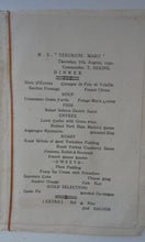 Load image into Gallery viewer, Very Rare JAPANESE SHIPPING Collectable. 1930 Menu for the NYK Line MS &quot;Yasukuni Maru&quot;. With Hiroshige Woodblock Cover
