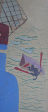 Load image into Gallery viewer, NAIVE SCHOOL. Vintage 1950s Seaside Illustration for a Child&#39;s Book. Watercolour - with Assocated Published Image
