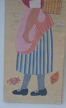 Load image into Gallery viewer, NAIVE SCHOOL. Vintage 1950s Seaside Illustration for a Child&#39;s Book. Watercolour - with Assocated Published Image
