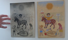 Load image into Gallery viewer, NAIVE SCHOOL. Vintage 1950s Seaside Illustration for a Child&#39;s Book. Watercolour - with Assocated Published Image
