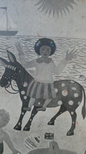 Load image into Gallery viewer, NAIVE SCHOOL. Vintage 1950s Seaside Illustration for a Child&#39;s Book. Watercolour - with Assocated Published Image
