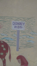 Load image into Gallery viewer, NAIVE SCHOOL. Vintage 1950s Seaside Illustration for a Child&#39;s Book. Watercolour - with Assocated Published Image
