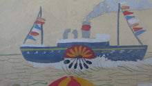 Load image into Gallery viewer, NAIVE SCHOOL. Vintage 1950s Seaside Illustration for a Child&#39;s Book. Watercolour - with Assocated Published Image
