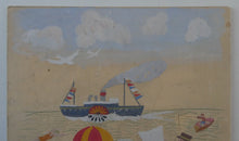 Load image into Gallery viewer, NAIVE SCHOOL. Vintage 1950s Seaside Illustration for a Child&#39;s Book. Watercolour - with Assocated Published Image
