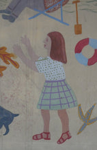 Load image into Gallery viewer, NAIVE SCHOOL. Vintage 1950s Seaside Illustration for a Child&#39;s Book. Watercolour - with Assocated Published Image
