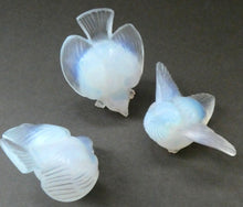 Load image into Gallery viewer, THREE Vintage French 1930s SABINO GLASS Birds. Two Pecking Birds &amp; One with Outstretched Wings
