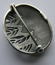 Load image into Gallery viewer, 1990s OLA GORIE Silver Brooch: Ingibiorg Oval RUNIC Brooch with Pierced Tree Motif
