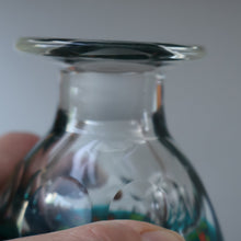 Load image into Gallery viewer, Large SCOTTISH Caithness Whitefriars Glass PERFUME BOTTLE. 1980s Red Clementis Design with Butterfly Cane
