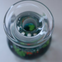 Load image into Gallery viewer, Large SCOTTISH Caithness Whitefriars Glass PERFUME BOTTLE. 1980s Red Clementis Design with Butterfly Cane
