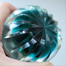 Load image into Gallery viewer, SCOTTISH Caithness Whitefriars Glass Paperweight. 1980s Red Clementis Design with Butterfly Cane
