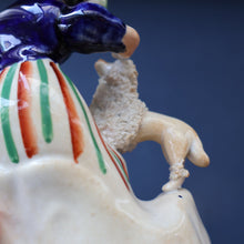 Load image into Gallery viewer, ANTIQUE Victorian 1860s Staffordshire Spill Vase Featuring a Little Boy with a Little Poodle on his Lap
