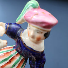 Load image into Gallery viewer, ANTIQUE Victorian 1860s Staffordshire Spill Vase Featuring a Little Boy with a Little Poodle on his Lap
