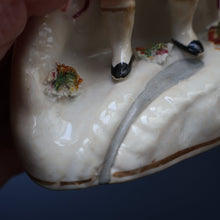 Load image into Gallery viewer, ANTIQUE Victorian 1860s Staffordshire Spill Vase Featuring a Little Boy with a Little Poodle on his Lap
