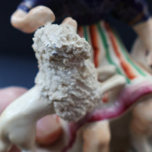 Load image into Gallery viewer, ANTIQUE Victorian 1860s Staffordshire Spill Vase Featuring a Little Boy with a Little Poodle on his Lap
