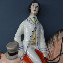 Load image into Gallery viewer, LARGE STAFFORDSHIRE Portrait of Edward VII; then the Prince of Wales on Horseback; 11 3/4 inches
