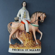 Load image into Gallery viewer, LARGE STAFFORDSHIRE Portrait of Edward VII; then the Prince of Wales on Horseback; 11 3/4 inches
