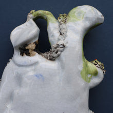 Load image into Gallery viewer, Rarer ANTIQUE Staffordshire Figurine / Spill Vase Featuring a Man and Woman with Dog Standing Beside a Tree
