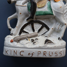 Load image into Gallery viewer, Rarer 1870s Historical Staffordshire Figurine: William I, King of Prussia on Horseback
