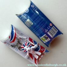 Load image into Gallery viewer, OLYMPICS SOUVENIR. London 2012 PAIR of Pride the Lion Mascot Keyrings. In Original Packaging

