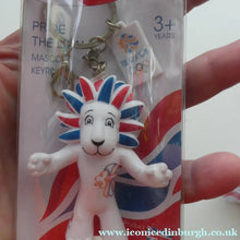Load image into Gallery viewer, OLYMPICS SOUVENIR. London 2012 PAIR of Pride the Lion Mascot Keyrings. In Original Packaging
