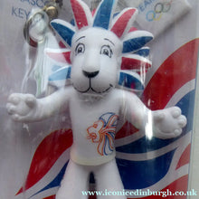 Load image into Gallery viewer, OLYMPICS SOUVENIR. London 2012 PAIR of Pride the Lion Mascot Keyrings. In Original Packaging
