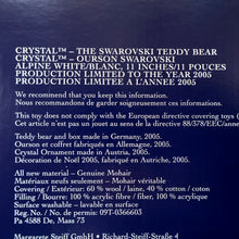 Load image into Gallery viewer, BOXED: Highly Collectable Vintage 2005 SWAROVSKI STEIFF BEAR with Christmas Crysal Star Pendant (668401)
