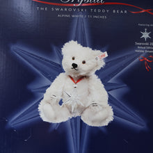 Load image into Gallery viewer, BOXED: Highly Collectable Vintage 2005 SWAROVSKI STEIFF BEAR with Christmas Crysal Star Pendant (668401)
