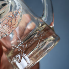 Load image into Gallery viewer, Large 1970s AMERICAN Heavy Clear Glass Tankard Featuring an Image of "Big Daddy", Joe Flanigan. Three Available
