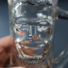 Load image into Gallery viewer, Large 1970s AMERICAN Heavy Clear Glass Tankard Featuring an Image of "Big Daddy", Joe Flanigan. Three Available
