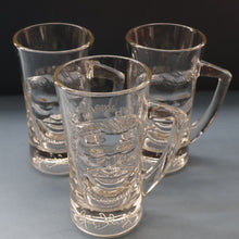 Load image into Gallery viewer, Large 1970s AMERICAN Heavy Clear Glass Tankard Featuring an Image of "Big Daddy", Joe Flanigan. Three Available
