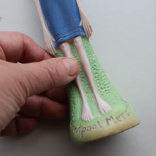 Load image into Gallery viewer, Very Rare Antique Bisque Porcelain SKINNY or Elongated  Figurine by Schafer &amp; Vater: BLACKPOOL MERMAID
