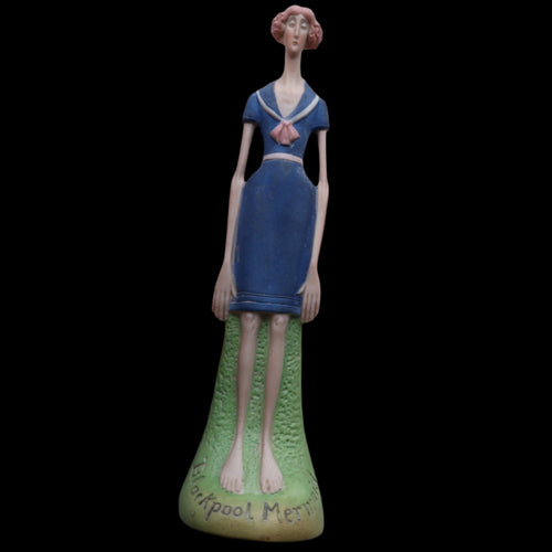 Very Rare Antique Bisque Porcelain SKINNY or Elongated  Figurine by Schafer & Vater: BLACKPOOL MERMAID