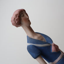 Load image into Gallery viewer, Very Rare Antique Bisque Porcelain SKINNY or Elongated  Figurine by Schafer &amp; Vater: BLACKPOOL MERMAID
