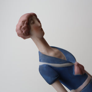 Very Rare Antique Bisque Porcelain SKINNY or Elongated  Figurine by Schafer & Vater: BLACKPOOL MERMAID