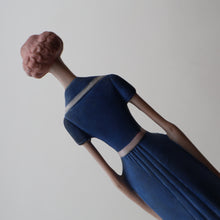 Load image into Gallery viewer, Very Rare Antique Bisque Porcelain SKINNY or Elongated  Figurine by Schafer &amp; Vater: BLACKPOOL MERMAID
