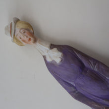 Load image into Gallery viewer, Very Rare Antique Bisque Porcelain SKINNY or Elongated  Figurine by Schafer &amp; Vater: THE LITTLE SHOE SHINER

