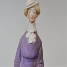 Load image into Gallery viewer, Very Rare Antique Bisque Porcelain SKINNY or Elongated  Figurine by Schafer &amp; Vater: THE LITTLE SHOE SHINER
