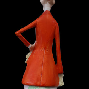 Very Rare Antique Bisque Porcelain SKINNY or Elongated  Figurine by Schafer & Vater: FOX HUNTER
