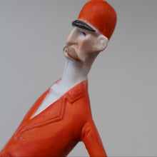 Load image into Gallery viewer, Very Rare Antique Bisque Porcelain SKINNY or Elongated  Figurine by Schafer &amp; Vater: FOX HUNTER
