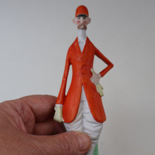 Load image into Gallery viewer, Very Rare Antique Bisque Porcelain SKINNY or Elongated  Figurine by Schafer &amp; Vater: FOX HUNTER
