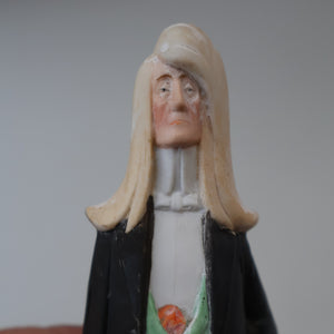 Rare Antique Bisque Porcelain SKINNY or Elongated  Figurine by Schafer & Vater: THE VIOLINST
