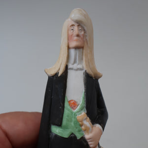 Rare Antique Bisque Porcelain SKINNY or Elongated  Figurine by Schafer & Vater: THE VIOLINST